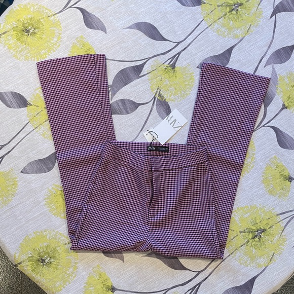 New Zara | Houndstooth Highrise Flare Pants - Picture 10 of 16